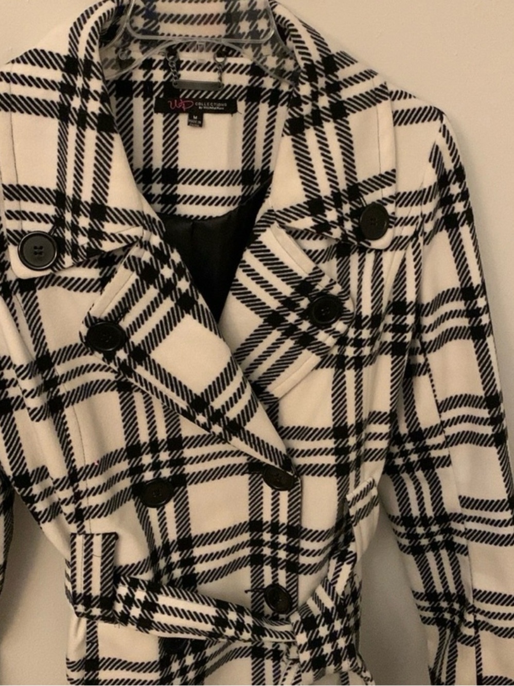 Black and White Houndstooth Coat
